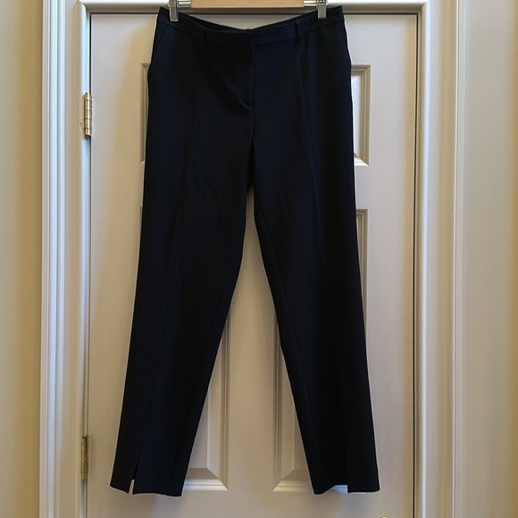ST John caviar black trousers Jennifer Crepe Marocain ankle pant Sz10 - Picture 5 of 9